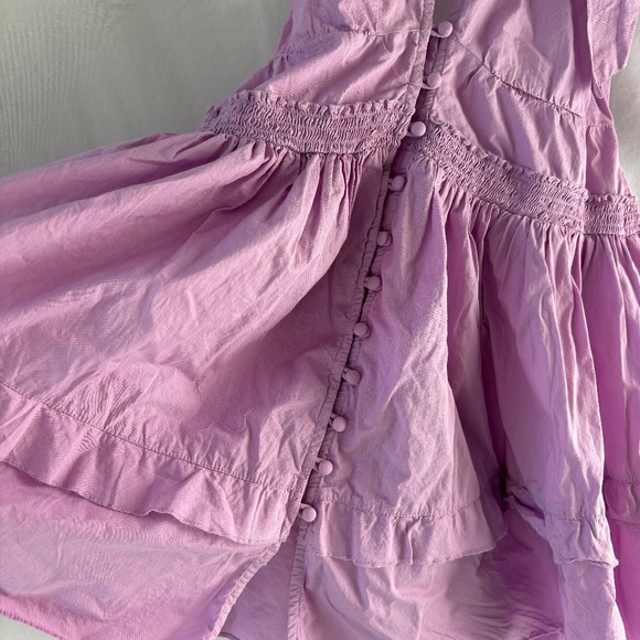 NWT Free People Sail away tunic  tiered ruffle dress lilac purple small - Picture 5 of 15